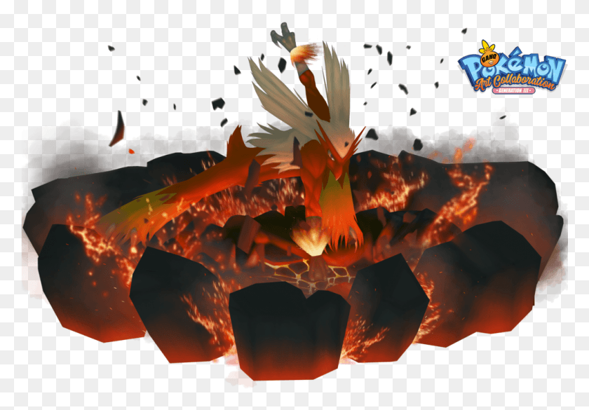 1025x690 Blaziken Used Overheat And Blaze Kick In Our Pokemon Illustration, Mountain, Outdoors, Nature HD PNG Download