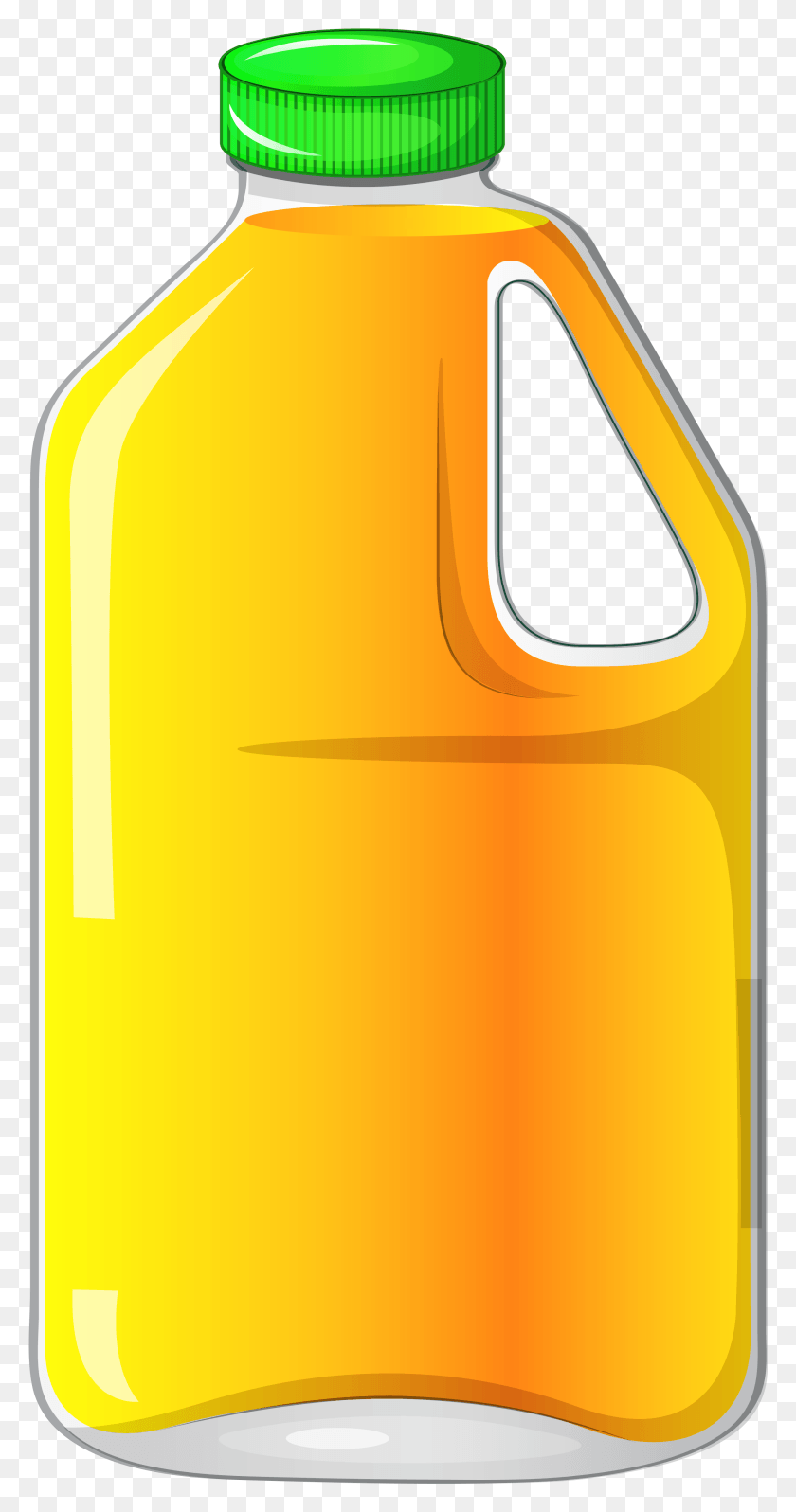 2535x4992 Bleach Clipart Plastic Jug Juice Bottle Clip Art, Beverage, Drink, Orange Juice HD PNG Download