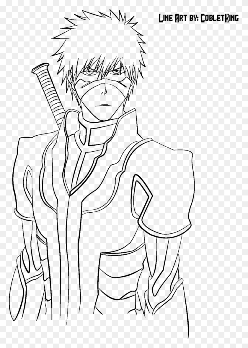 900x1287 Bleach Ichigo Coloring Pages Sketch Coloring, Gray, World Of Warcraft HD PNG Download
