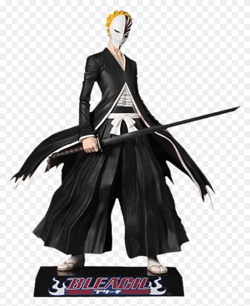 809x1001 Bleach Ichigo Kurosaki White Black Cosplay Costume Bleach Ichigo Figure, Person, Human, Weapon HD PNG Download