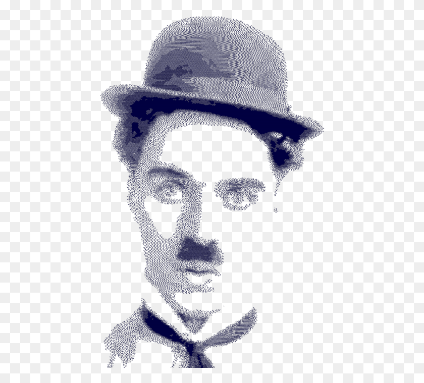 446x699 Bleed Area May Not Be Visible Charlie Chaplin Line Sketch, Clothing, Apparel, Hat HD PNG Download