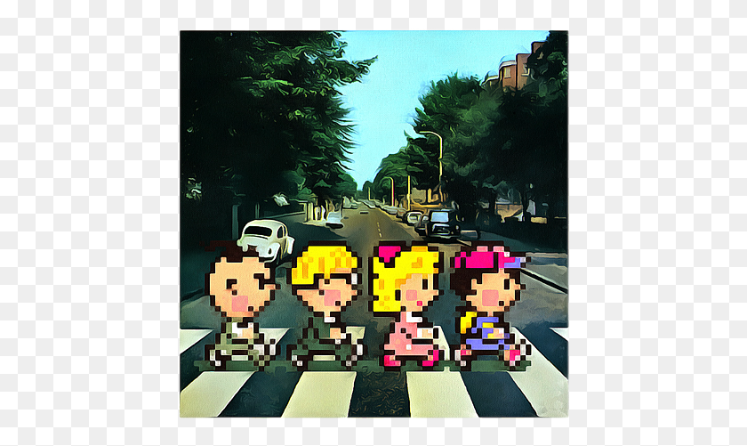 442x441 Bleed Area May Not Be Visible Earthbound Ness Paula Jeff Poo, Road, Tarmac, Asphalt HD PNG Download