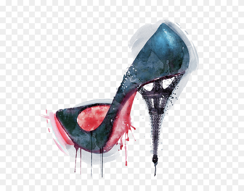 600x600 Bleed Area May Not Be Visible Heels Watercolor Painting, Clothing, Apparel, High Heel HD PNG Download