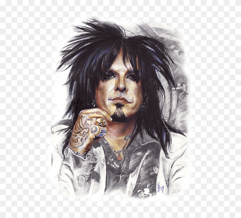 549x700 Bleed Area May Not Be Visible Motley Crue Drawings, Skin, Person, Human HD PNG Download