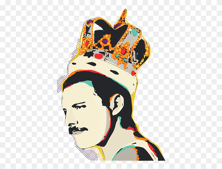 412x581 Bleed Area May Not Be Visible Pop Art Freddie Mercury, Clothing, Apparel, Accessories HD PNG Download