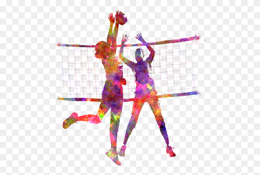491x507 Bleed Area May Not Be Visible Volleyball Watercolor, Person, Human, Acrobatic HD PNG Download