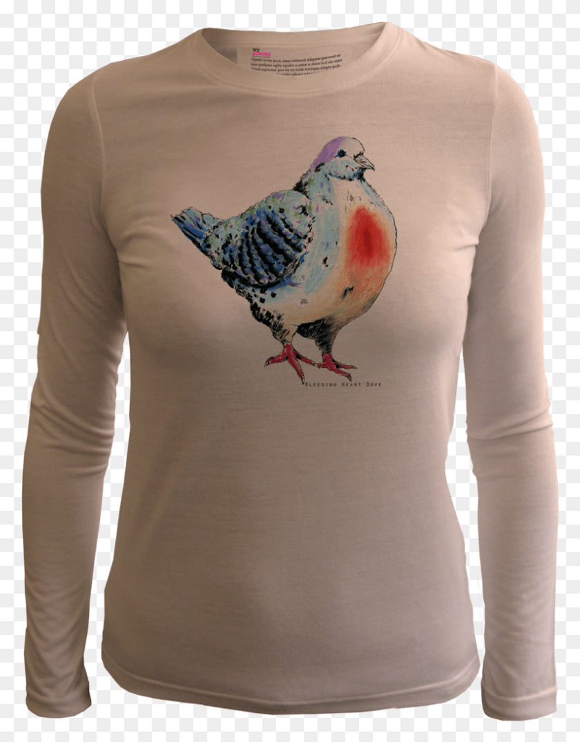 795x1035 Bleeding Heart Dove Women Peach American Mourning Dove, Sleeve, Clothing, Apparel HD PNG Download