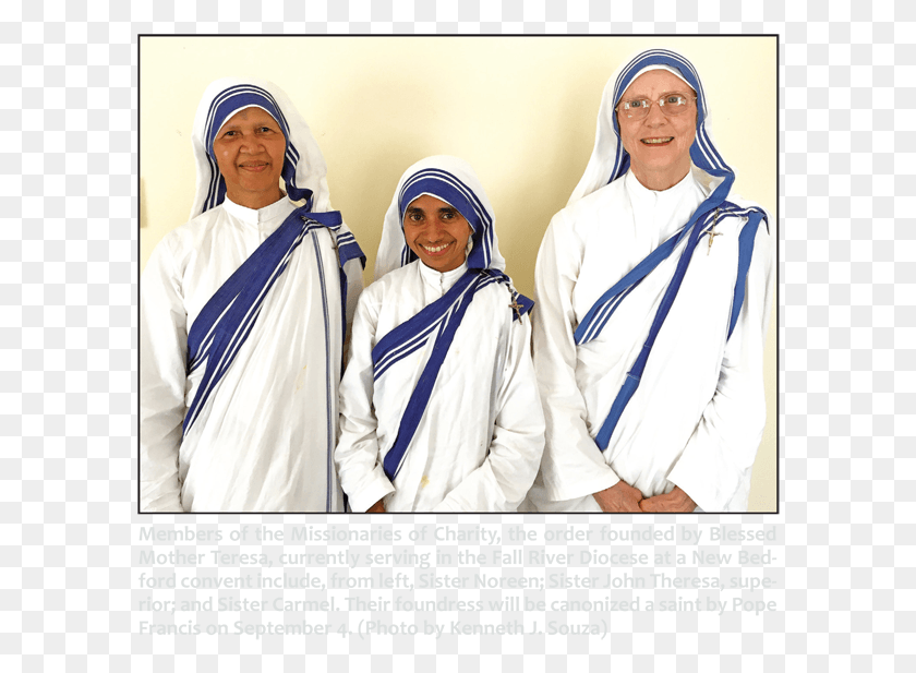 590x557 Blessed Mother Teresa Missionaries Of Charity, Clothing, Apparel, Person HD PNG Download