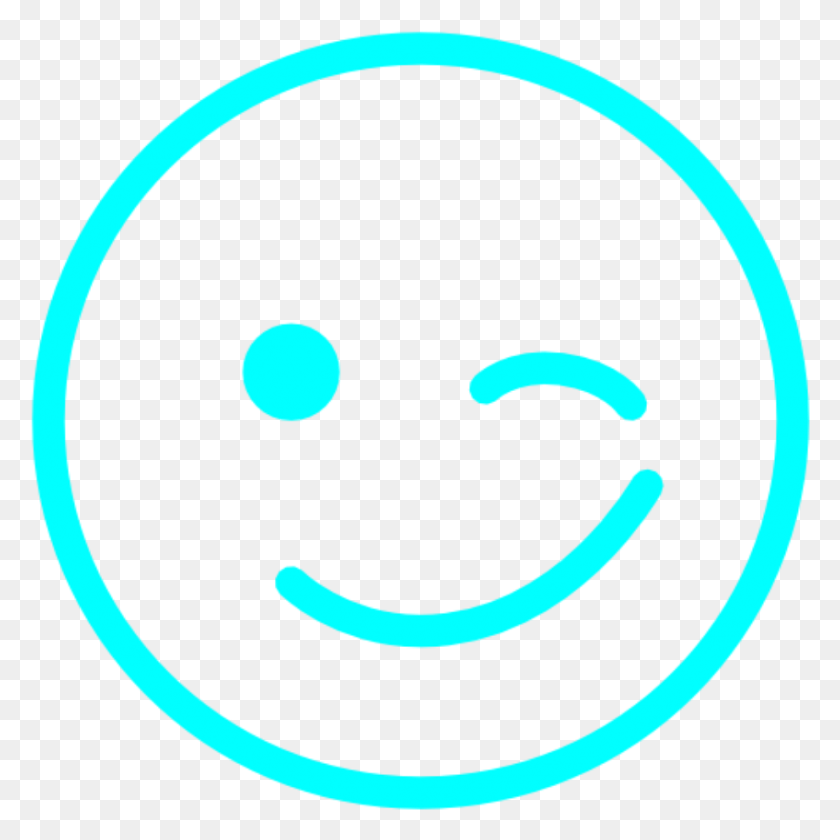 847x847 Blinked Smiley, Label, Text, Symbol HD PNG Download