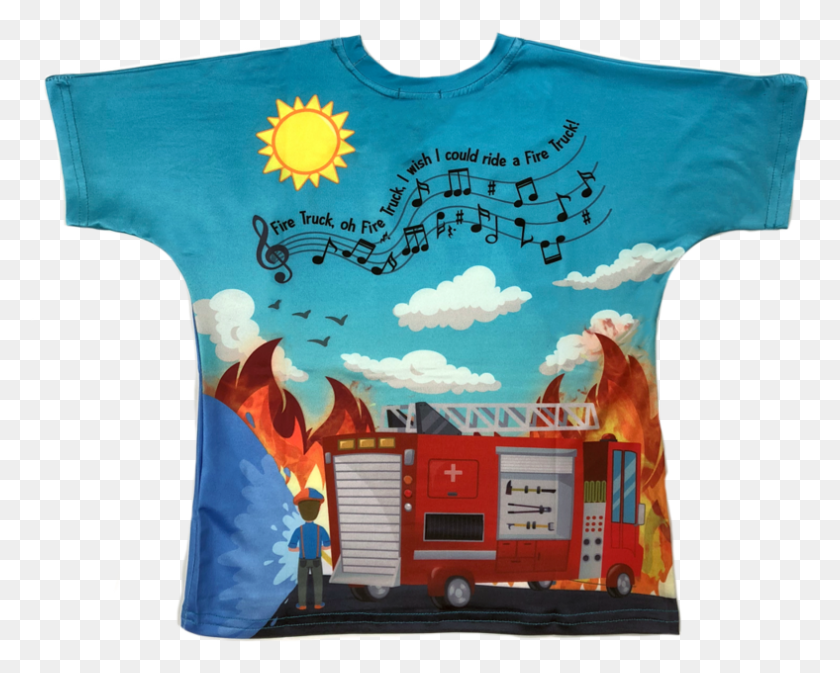 788x620 Blippi Fire Truck T Shirt Fire Apparatus, Clothing, Apparel, T-shirt HD PNG Download