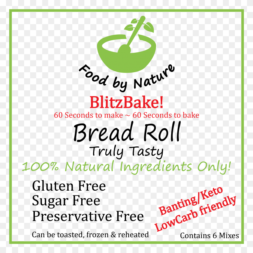 2647x2647 Blitzbake Bread Roll Vietnam, Text, Label, Plant HD PNG Download