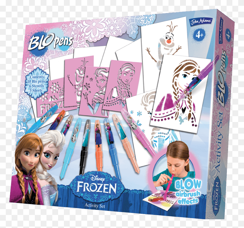 776x725 Blo Pens Disney Frozen Box Disney Frozen Blo Pens Activity Set, Человек, Человек, Игрушка Png Скачать