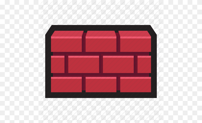 Block Brick Firewall Gateway Protect Security Wall Icon, Mailbox Transparent PNG
