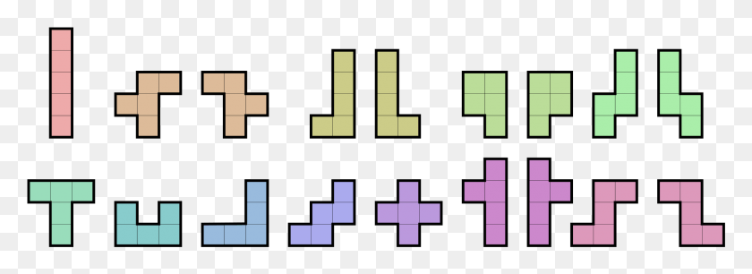 1891x597 Block Tetris Pieces All The Pentominoes, Text, Symbol, Game HD PNG Download