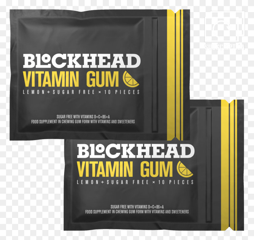 1199x1127 Blockhead Vitamin Gum Subscription Graphic Design, Advertisement, Poster, Flyer HD PNG Download