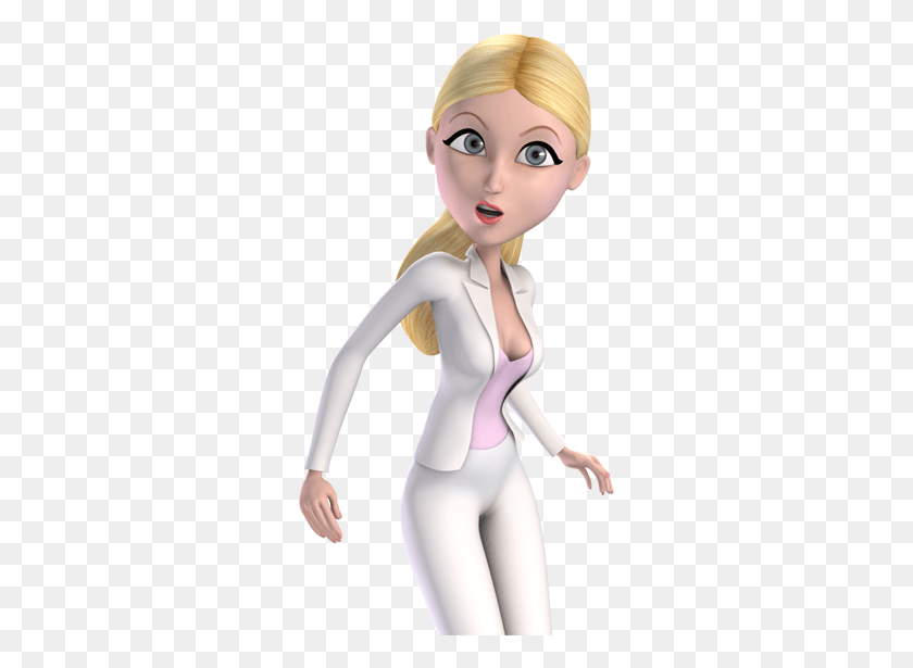 291x555 Blond Surprised Cartoon Business Woman Whats Going Business Woman Cartoon, Doll, Toy, Figurine HD PNG Download