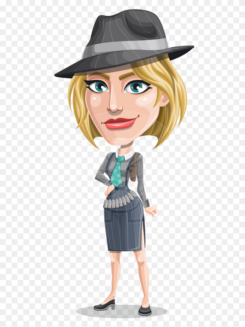 493x1061 Blonde Bank Robber Girl Cartoon Vector Character Aka Women Cartoon Characters, Hat, Clothing, Apparel HD PNG Download