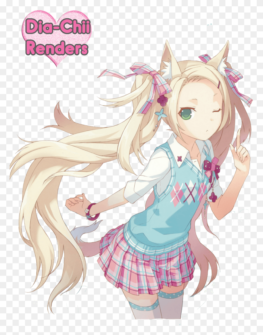 1091x1412 Blonde Blossom Renders Little Fox Anime Girls, Manga, Comics, Book HD PNG Download