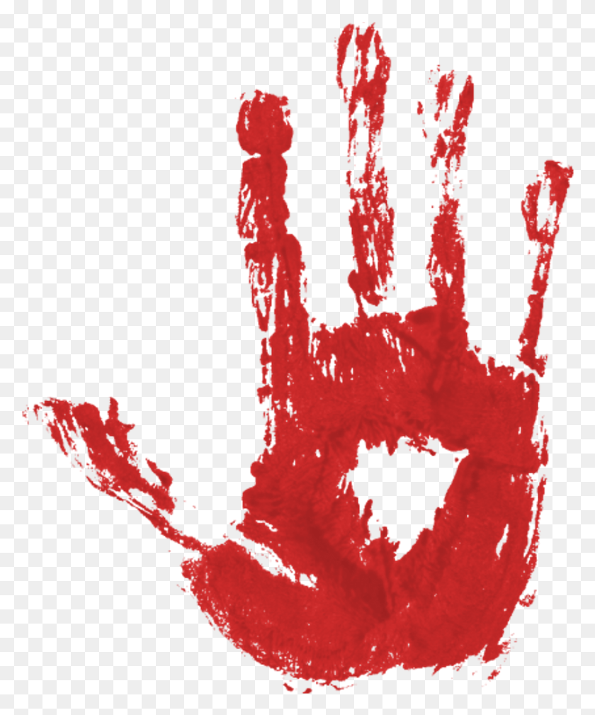 842x1025 Blood Hand Print Pgntreecom Bloody Halloween Bloody Handprint Transparent, Hook, Claw, Crawdad HD PNG Download