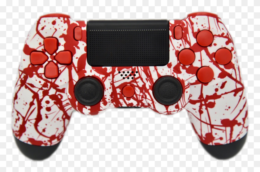 1232x784 Blood Splatter Ps4 Controller Red And White Ps4 Controller, Electronics, Fire Truck, Truck HD PNG Download
