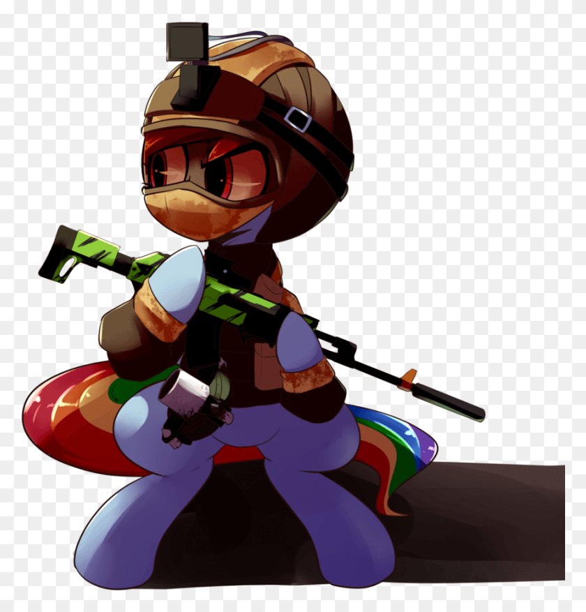 877x919 Bloodatius Commission Female Goggles Gun Helmet Rainbow Six Siege My Little Pony, Clothing, Apparel, Person HD PNG Download