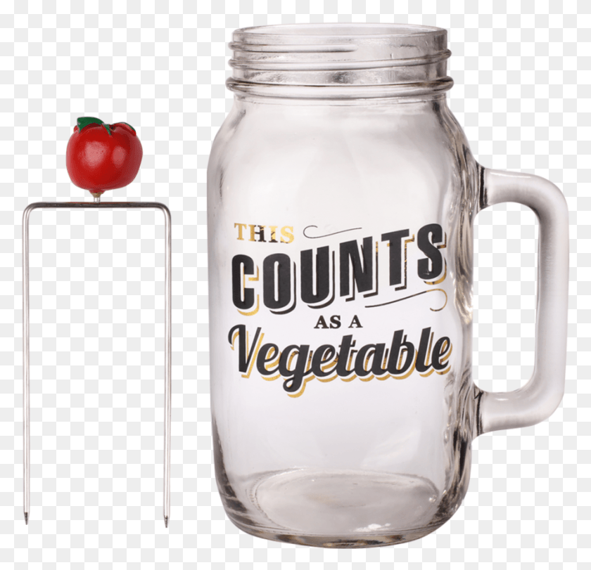 890x858 Bloody Mary Mason Jar With Tomato Skewer Apple, Jar, Glass, Jug HD PNG Download