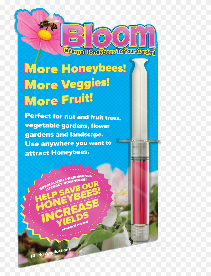 756x1035 Bloom Honeybee Attractant Lip Care, Advertisement, Flyer, Poster HD PNG Download