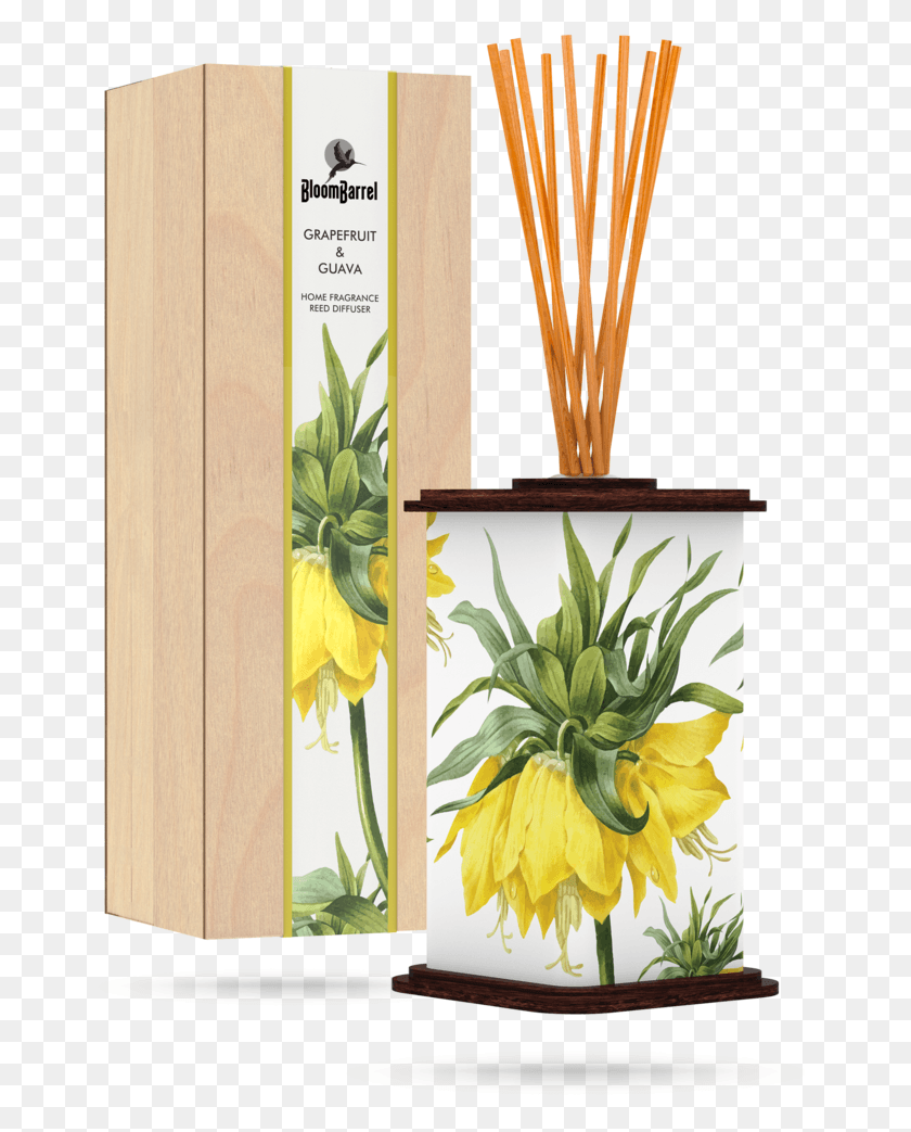 733x983 Bloombarrel Home Fragrance Reed Diffuser Грейпфрутовый Диффузор Водяная Лилия, Растение, Цветок, Цветение Png Скачать