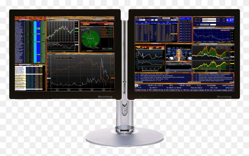 1485x888 Bloomberg Terminal, Person, Human, Electronics HD PNG Download
