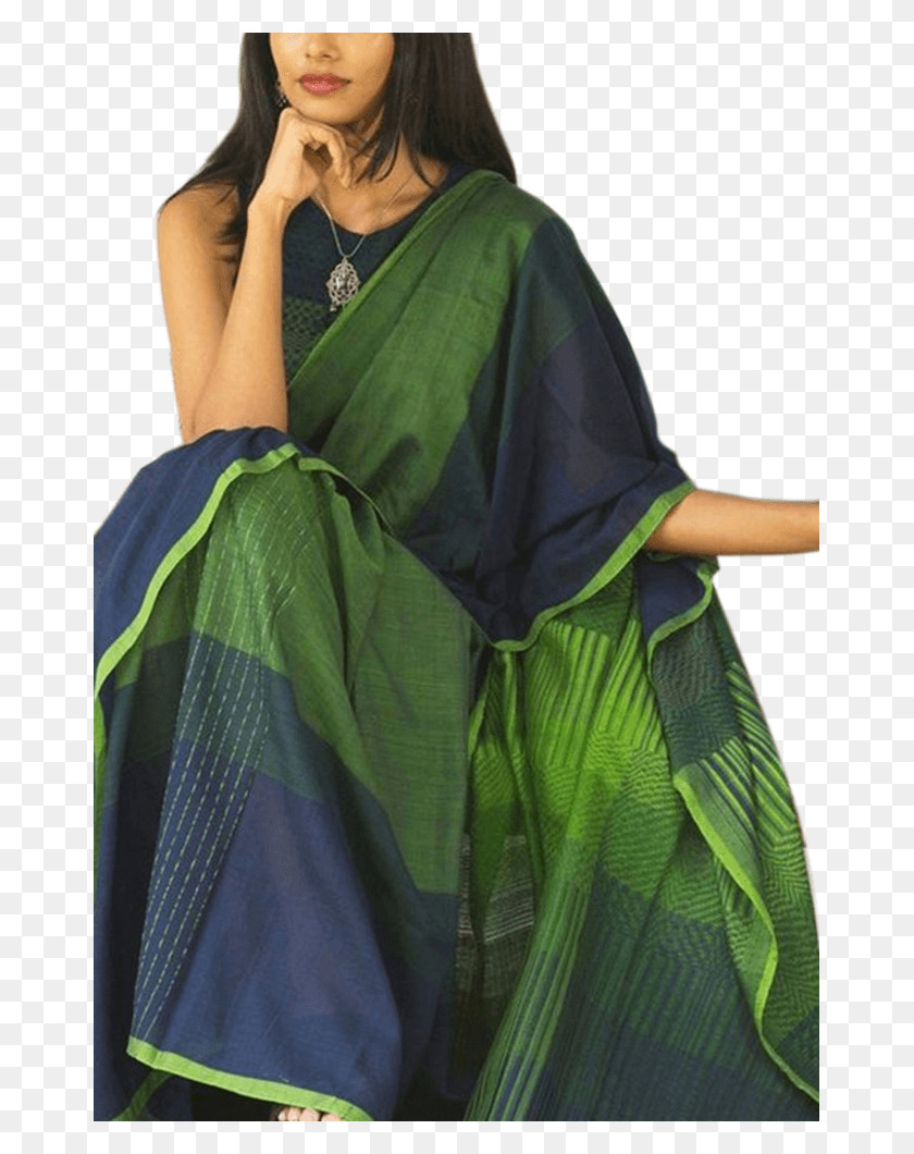 667x1000 Blooming Green Colored Soft Silk Printed Designer Sarees Sarees Online Green Colour, Clothing, Apparel, Sari HD PNG Download