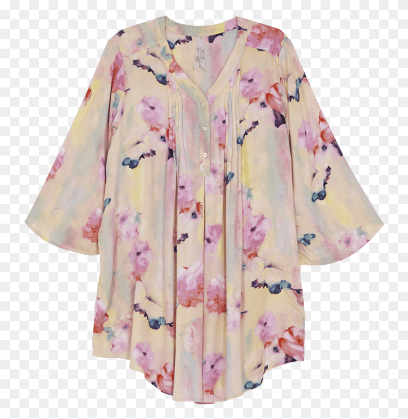 742x802 Blouse, Clothing, Apparel, Robe HD PNG Download