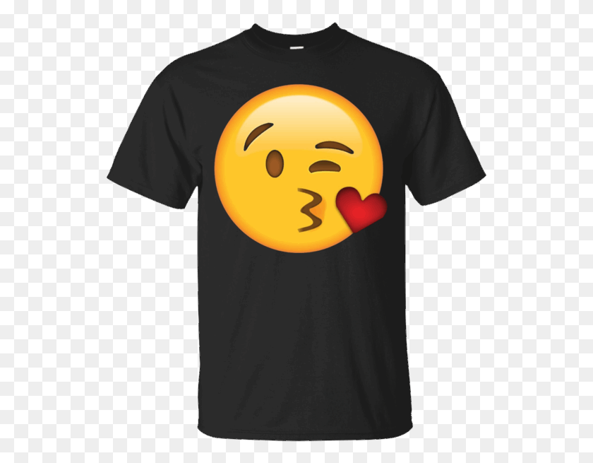541x595 Blow Kiss Emoji T Shirt Emoticon Winking Eye Kiss Tshirt Stros Before Hoes Shirt, Clothing, Apparel, T-Shirt Descargar Hd Png