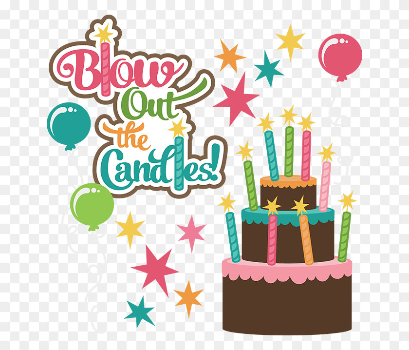 648x658 Blow Out The Candles Svg Birthday Clipart Cute Birthday Birthday Celebrant Word Clip Art, Text, Food HD PNG Download