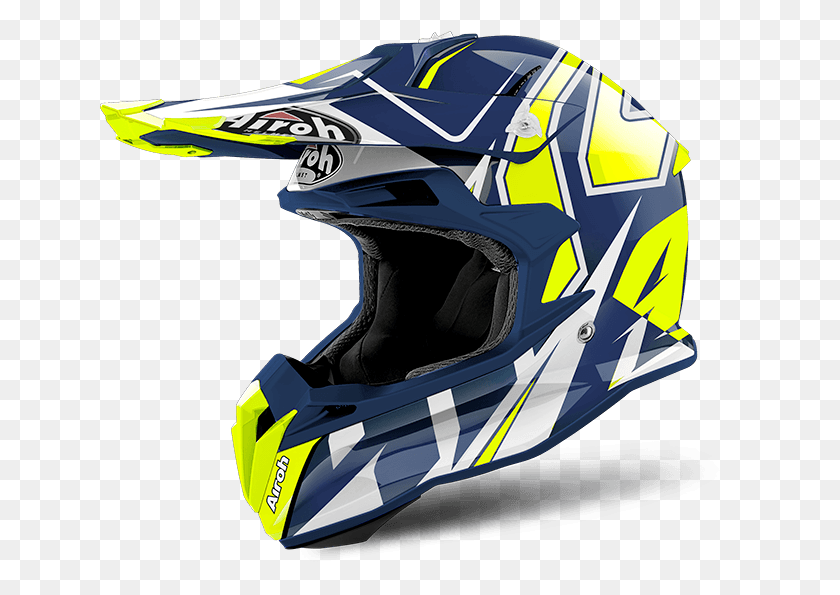 641x535 Blu Gloss Airoh Terminator Open Vision Blue Helmet, Clothing, Apparel, Crash Helmet HD PNG Download