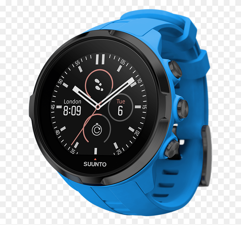 641x722 Blue 1 Suunto Spartan Sport Wrist Hr Blue, Wristwatch HD PNG Download