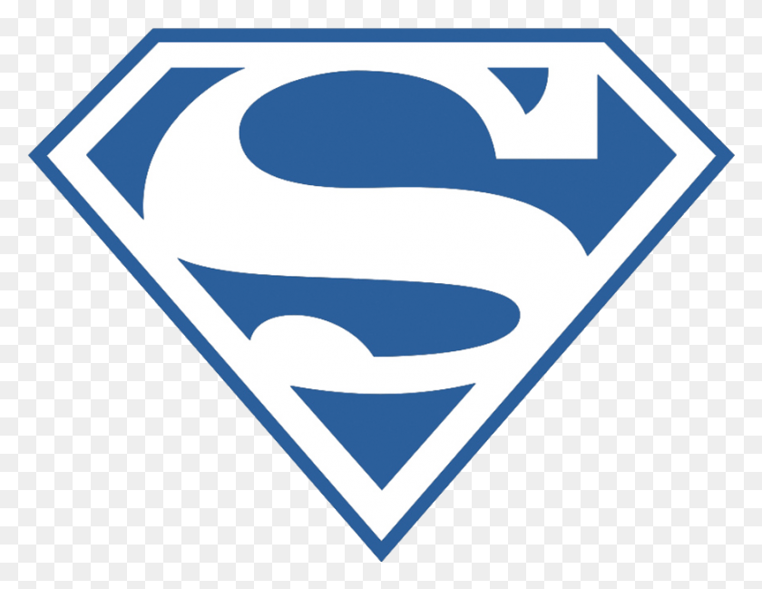 874x660 Синий И Белый Логотип Супермена, Символ, Текст, Логотип Hd Png Скачать