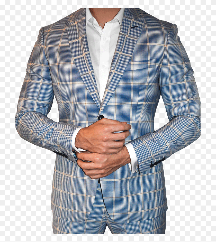 720x882 Blue And Yellow Window Pane Suit Luxury Collection Windowpane Suit Grey Yellow, Clothing, Apparel, Sleeve Descargar Hd Png