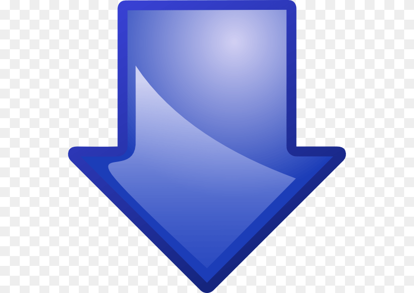Blue Arrow Pointing Down Sticker PNG