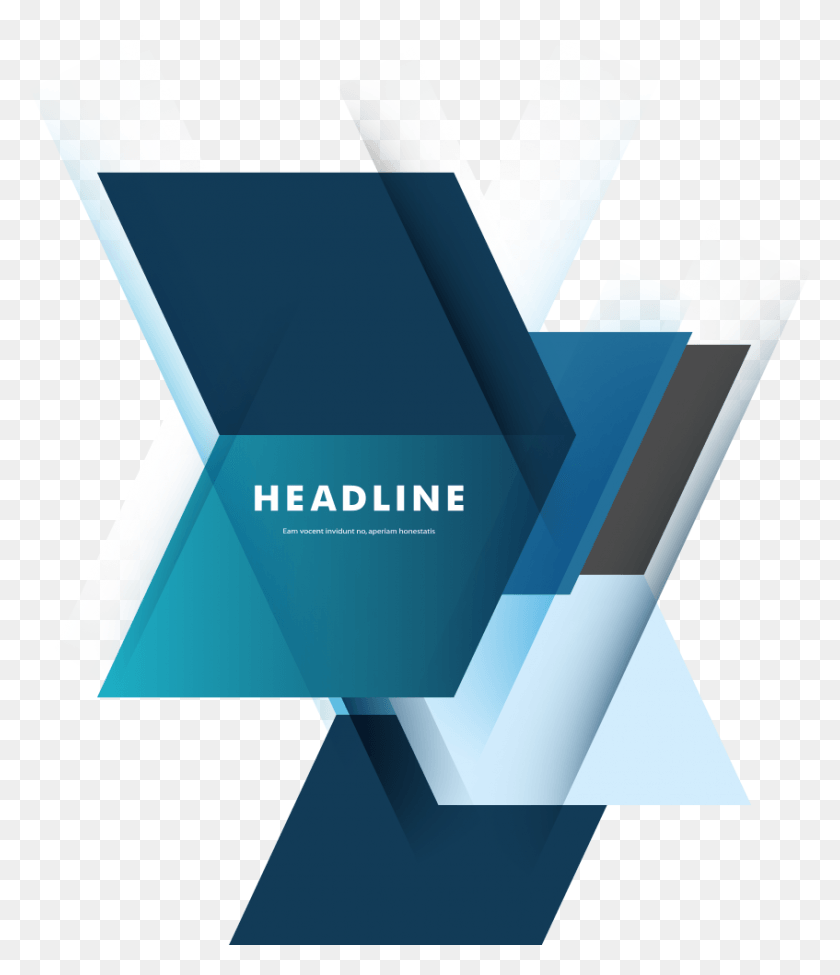 847x994 Blue Background Geometry Blue Vector Design, Text, Paper, Advertisement HD PNG Download