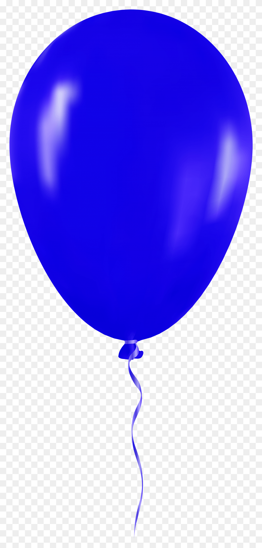 3613x7865 Blue Balloon Clip Art Transparent Background Purple Balloon Clipart, Ball HD PNG Download