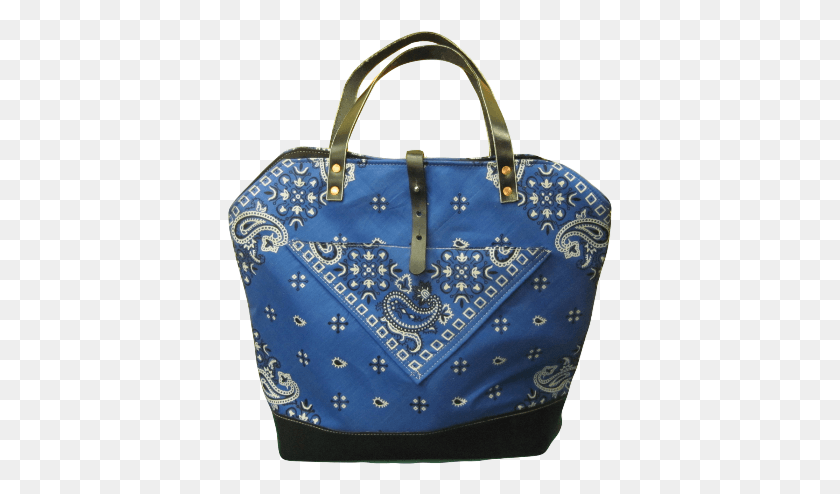 385x434 Blue Bandana Tote Bag, Handbag, Accessories, Accessory Descargar Hd Png