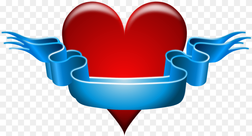 1276x691 Blue Banner, Heart, Light Clipart PNG