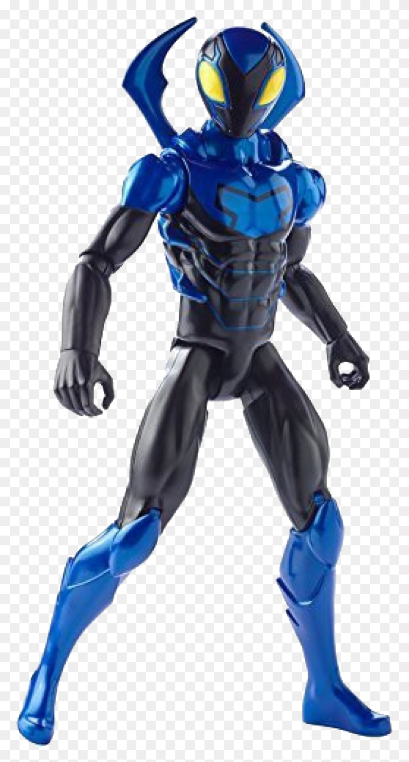 862x1664 Blue Beetle Photo Justice League Action Blue Beetle, Person, Human, Figurine HD PNG Download