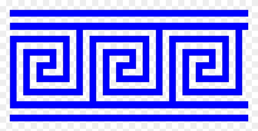 1249x588 Синяя Граница Греческий Ключевой Узор Изображение Древнегреческий Узор, Лабиринт, Лабиринт Png Скачать