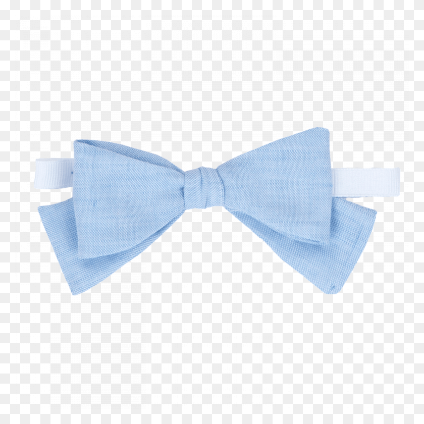 1100x1100 Blue Bow Tie In Mixed Linen Hair Tie, Accessories, Accessory, Necktie HD PNG Download