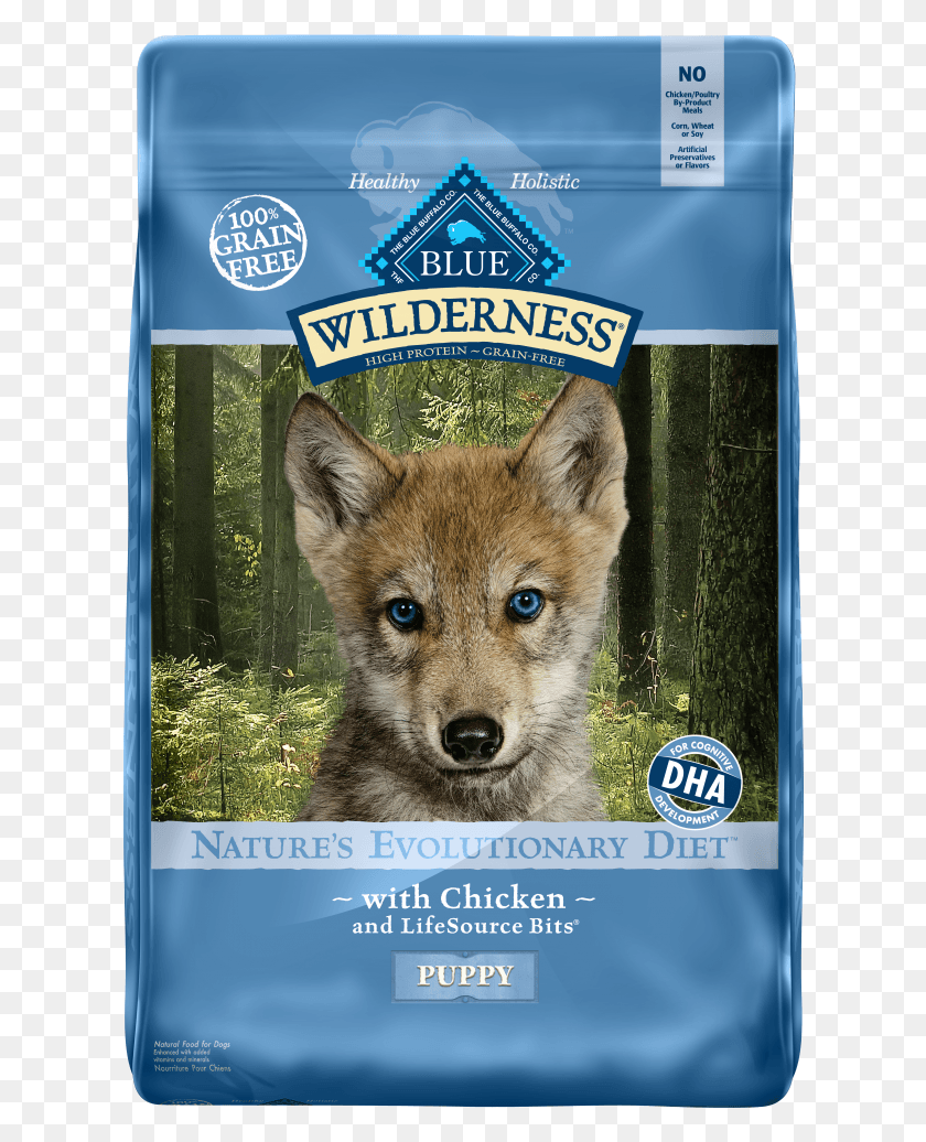 620x976 Голубой Буйвол Wilderness Puppy Grain Free Chicken Dry, Coyote, Mammal, Animal Hd Png Скачать