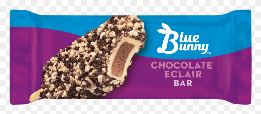 1009x401 Blue Bunny Chocolate Eclair Ice Cream, Cream, Dessert, Food HD PNG Download