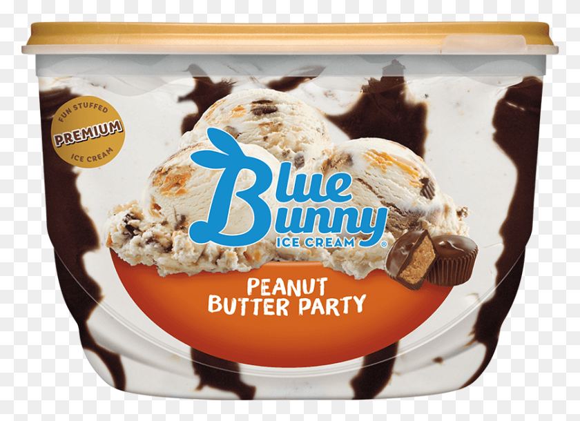 837x591 Blue Bunny Peanut Butter Party, Cream, Dessert, Food HD PNG Download