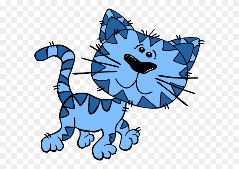 600x536 Blue Cat Cliparts Chat Clipart, Bird, Animal, Graphics Hd Png