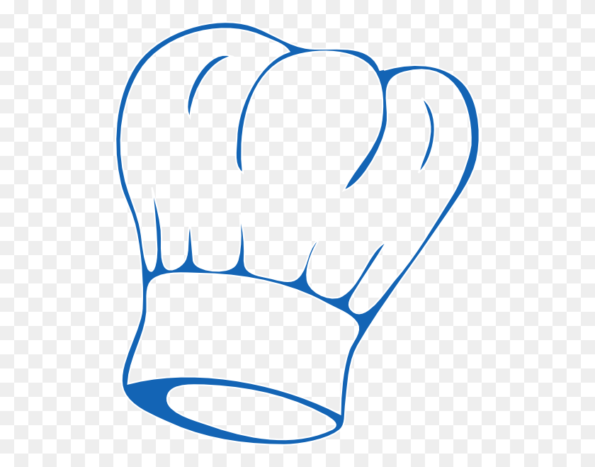 516x599 Blue Chef Hat Clipart, Hand, Fist, Stencil HD PNG Download